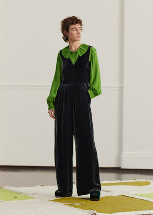 Zara Tropical Print Silk Finish Wide Leg Jumpsuit S | eBay